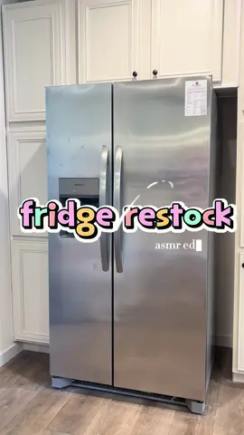 Fridge Restock — ASMR🤭 Stocking the fridge with all of the essentials! #asmr #restock #restockasmr #restockwithme #fridgerestock 