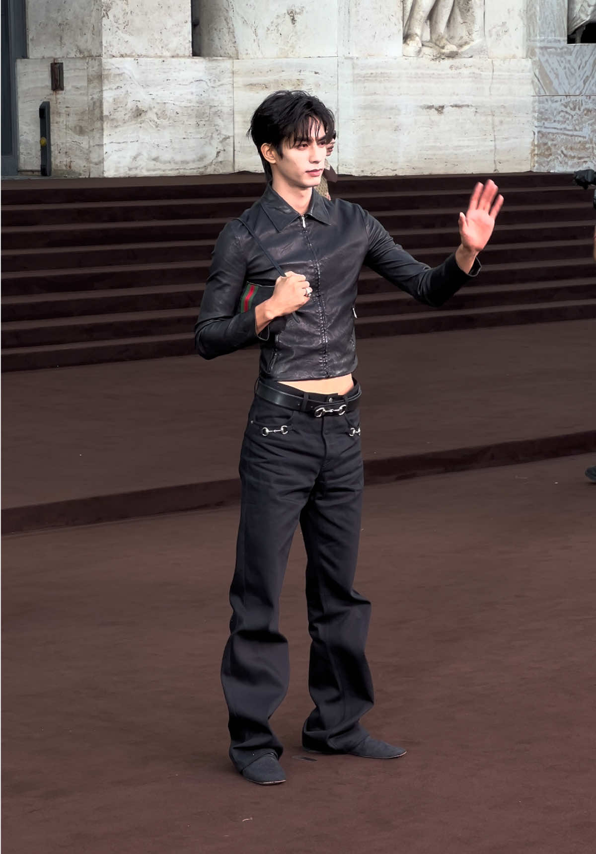 Song Weilong attending Gucci SS26 #milanfashionweek #songweilong #gucci #ss26 