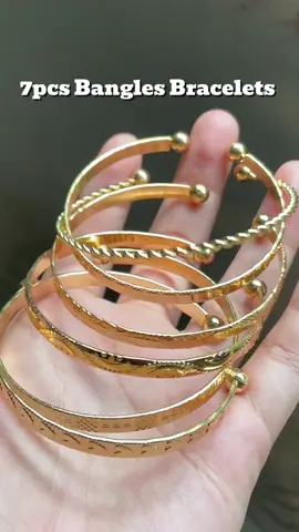 7pcs Vintage Gold bangles Bracelets ang gaganda neto kala mo syang real na gold #banglebracelets #banglebracelet #bracelets #vintagegoldjewellery #fypage 