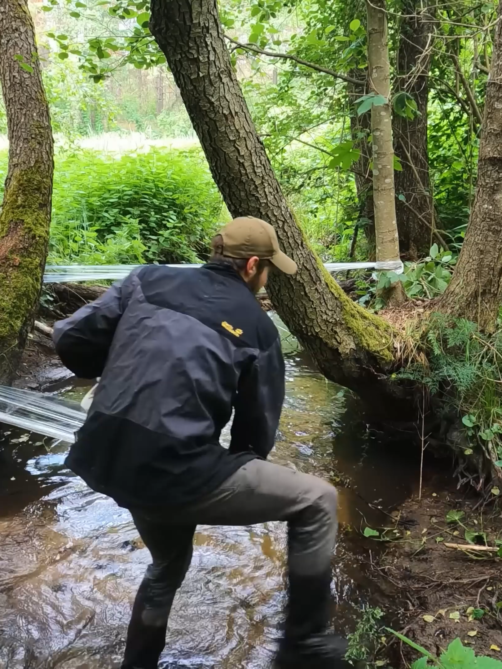 Building an Amazing Shelter Over the WATER with Plastic Wrap. RELAXING CAMP/ BUSHCRAFT TENT/SURVIVAL #camping #Outdoors #survival #Bushcraft #FPY #FORYOU