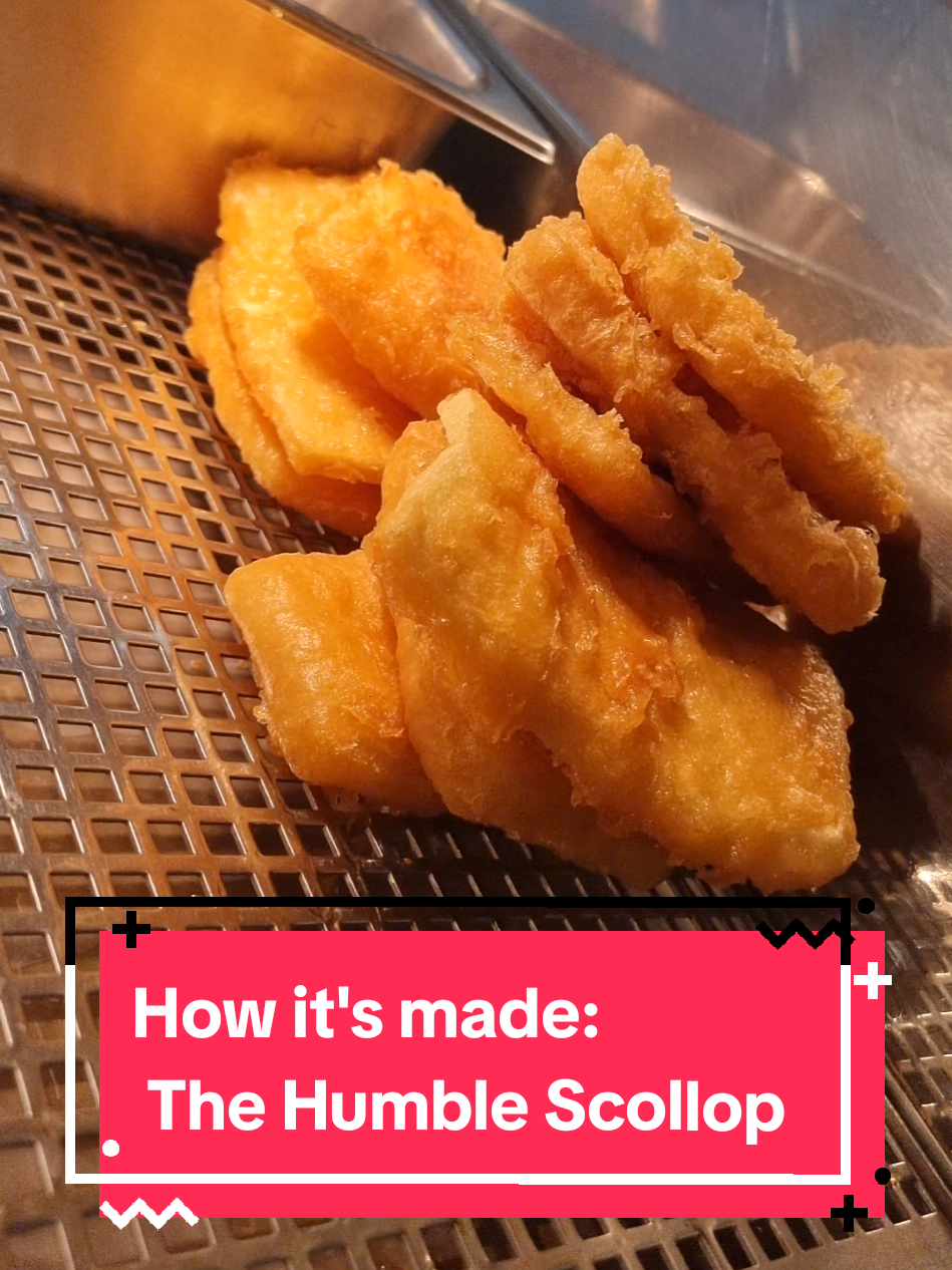 Scollops are a staple across UK chip shops, let's take a look into what makes them so ICONIC...🤔😊...#foryoupage❤️❤️ #fyp #kippas #FoodTok #delicious 