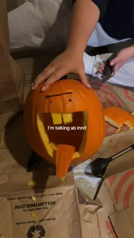 pumpkin carving season 😛 #imtalmboutinnit #innit #pumpkincarving #funny #pumpkin 