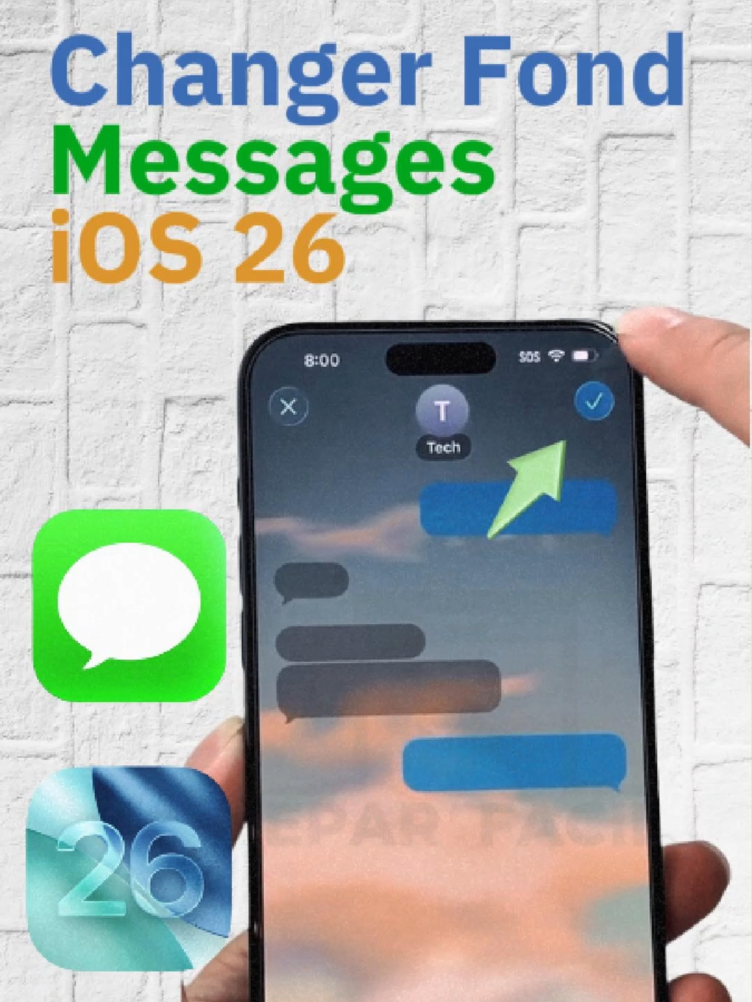 iOS 26 : Changez l’arrière-plan de vos messages ! 💬📱 🔹 Contenu de la vidéo Envie de changer l’arrière-plan de vos conversations sur iPhone avec iOS 26 ? 😎 ✅ Ouvrez Messages ✅ Entrez dans une conversation ✅ Appuyez sur le nom du contact en haut ✅ Sélectionnez Arrière-plans ✅ Choisissez couleur, photo ou fond prédéfini Et voilà, vos messages ont maintenant un fond unique et personnalisé ! 🎨 🔊 #reparfacile #iphone #ios26 #pomme #info #asavoir #astuceiphone #apple #astucesiphone #iphonetricks #techtok #iphoneastuce #iphonehacks #techtricks #iphonefacile #astuceios #iphonelifehacks #techtutorial #tiktokacademie #virale #tiktoktrend #tiktokvideos #tiktokfrance #explore #hightech #smartphone #tiktoktech #messagesiphone #fondmessage #messages #iphonetips #fondecran