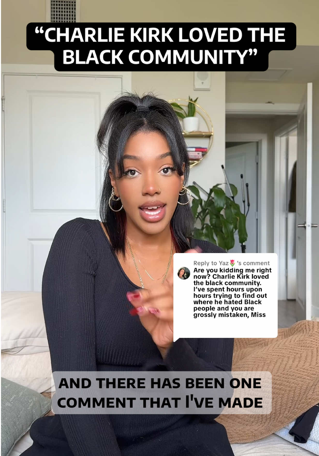 Replying to @Yaz🌷 if Charlie Kirk loved the black community like you said, and you spent hours researching and couldn’t find one anti-black comment, please explain this one? ANY of you are welcome to explain how this statement was made from love for the black community. #MAGA #charliekirk #BlackTikTok #racismawareness #protectblackwomen 