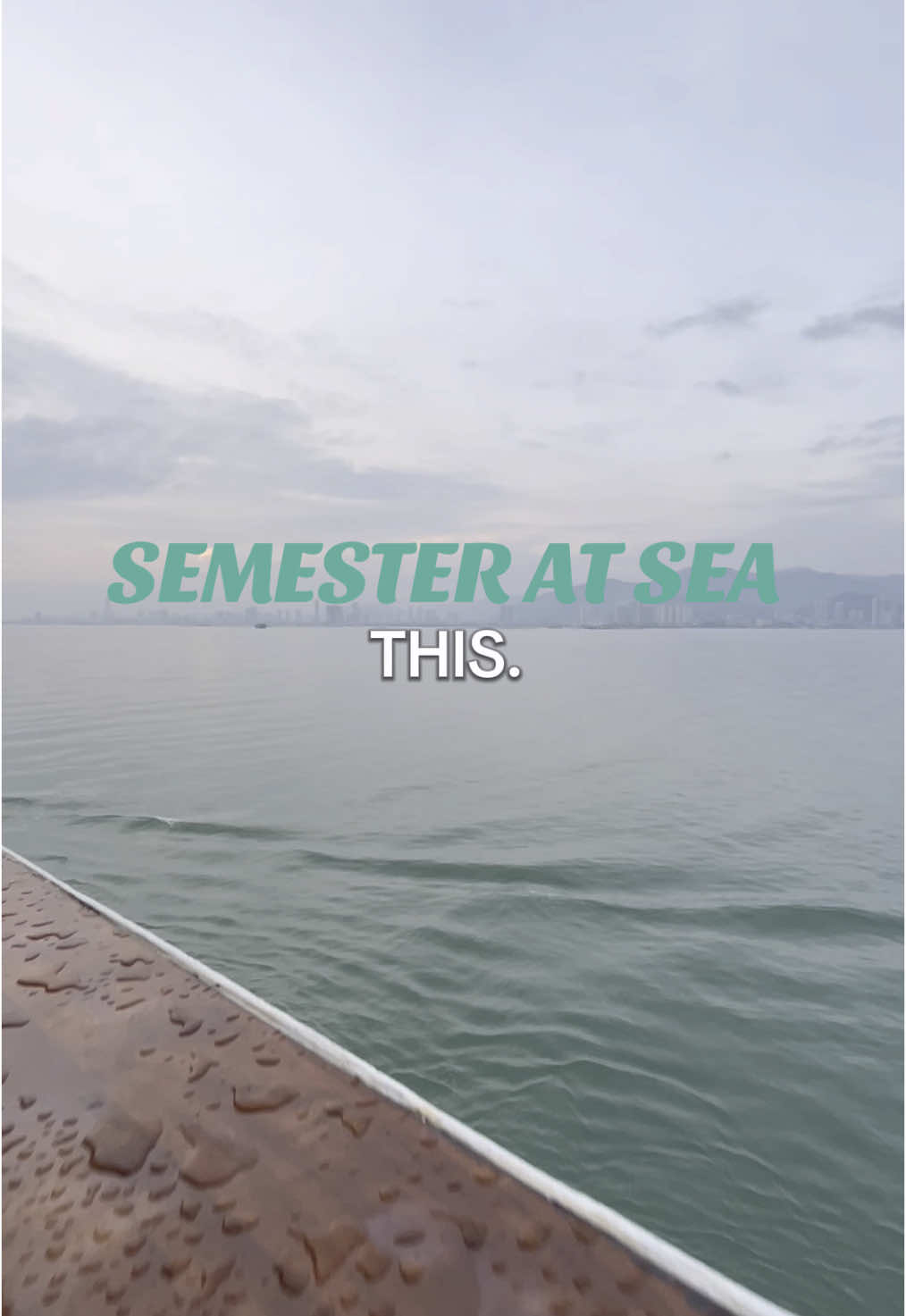 Ocean views never run out on semester at sea!! Are you wanting to run away to the ocean for 105 days??? Semester at Sea might just be for you!!  #semesteratsea #studyabroad #fyp 