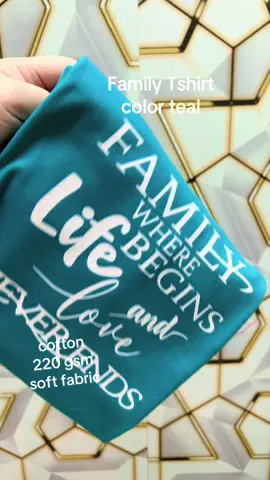 family Tshirt teal cotton quality comfortable #tshirt #fyp 