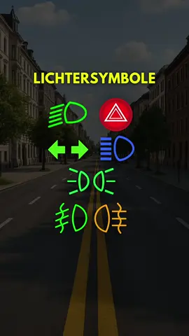 🚘💡 Lichtersymbole am Auto! #fahrschule #führerschein #theorieprüfung #theoriefuchs 