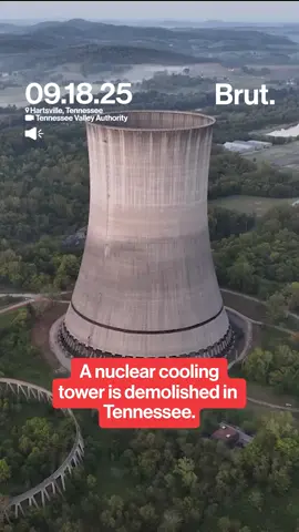 A massive cooling tower at the unfinished Hartsville Nuclear Plant in Tennessee was brought down in a controlled implosion Thursday morning. The demolition, which took place around 6:30 a.m. local time, used more than 900 pounds of explosives and lasted less than 10 seconds. Reuters confirmed the location and timing with local authorities. The tower was part of a nuclear project that was cancelled decades ago, according to local media. #tennessee #nuclear #implosion #demolition #usa