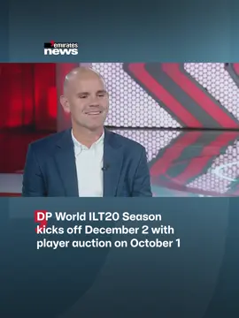 The DP World ILT20 season will kick off on December 2, with a new player auction scheduled for October 1. Mike Fordham, Head of Operations, shares more details on #EmiratesNews. #DubaiOneTv #UAE #Dubai #News