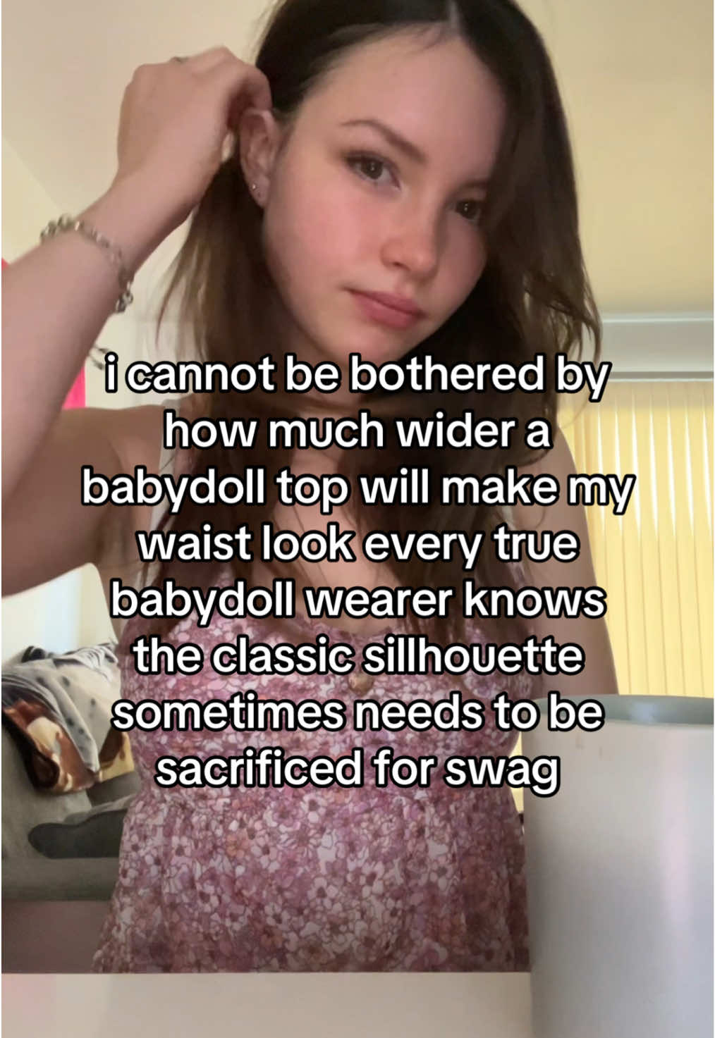 this is me projecting bc i used to be a babydoll hater on myself bc i felt like they just made me look big 🤝 #swaggirl #relatable #babydoll #blowthisup 