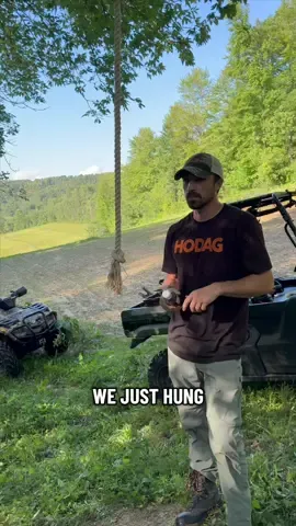 Check out the view on this HempScent Rope Multi-Setup!🦌 The multi-setup is a great product for those looking to put our multiple HempScent Rope Scrapes! It’s super customizable for the hunter to cut and deploy however they like!  Making these setups stand out is so important and is something we look for when choosing a location! Deer walking into this field or heading to the water can’t help but notice the rope hanging down with a massive scrape below it! 🔥🦌 #hemprope #deerhunting #whitetaildeer #mockscrape #bowhunter 