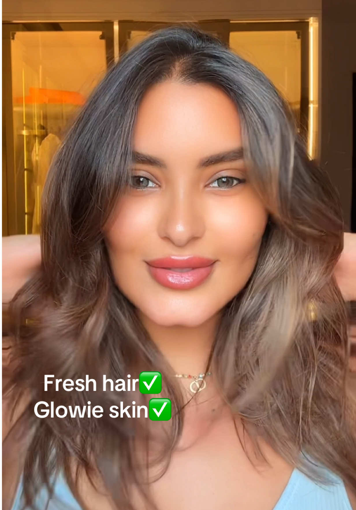 Good hair + glowing skin = unstoppable energy today.✨😍🧚‍♀️ #glowingskin   #hairgoals   #skinfluencer   #beauty  #skincare 