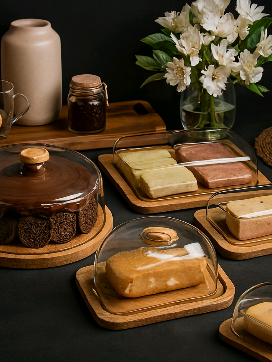 Kit Café Da Manhã 4 Itens Boleira+ Manteigueira+ Porta Frios Bambu+ Queijo Bambu, SÓ CLICAR NO LINK!! 👇🏼 https://s.shopee.com.br/AKRQRVFw6y #cafédamanhã #boleira #frios #cozinha #shopee 