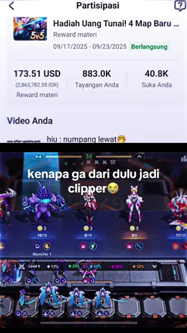 intinya saling support jadi clipper🔥 #MCGGRisingStars #MRSS3 #MagicChessGoGo #MCGG #mobilelegends_id 