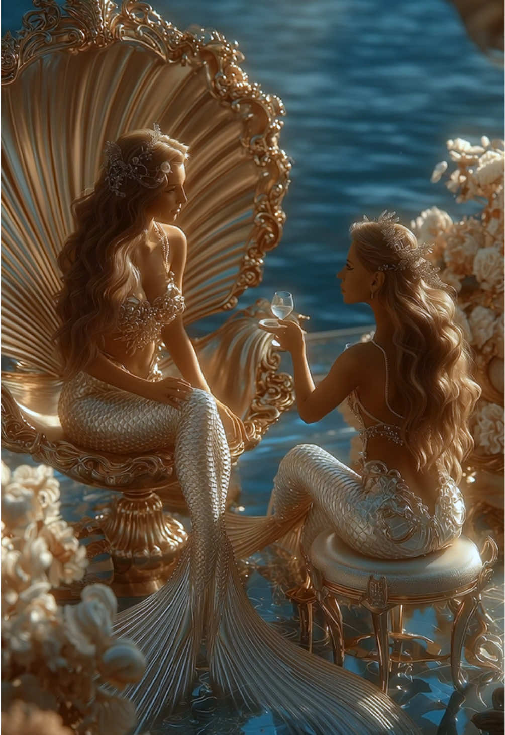 In this world and beyond 🤍 #dreamcore #mermaidlife #barbiecore #mermaidcore #bestiesforever 