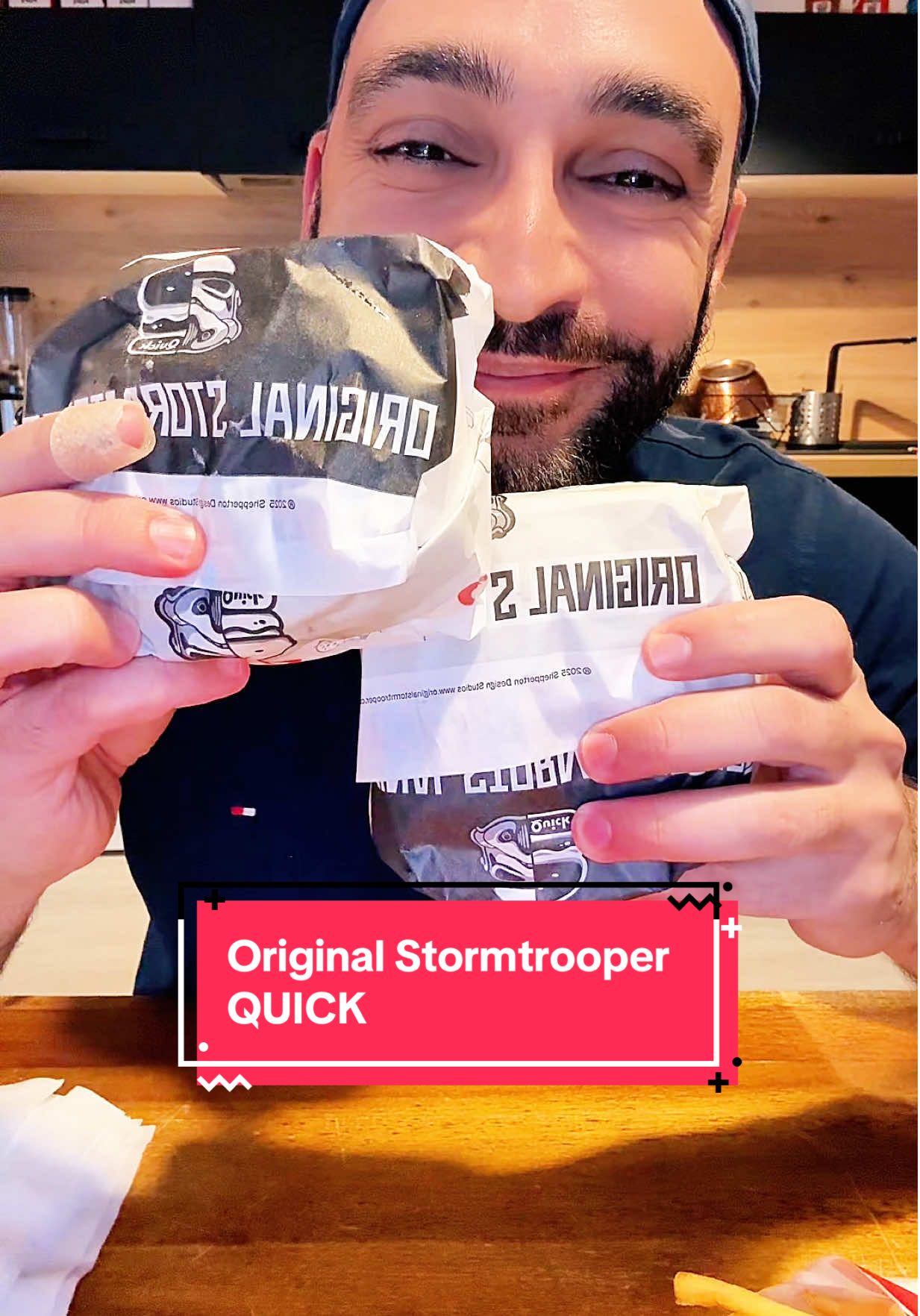 Par contre dégouté, on m’a pas dit qu’il y avait bonnets, tshirt et sweat à capuche pour quelques euros en plus! J’suis dég! @Quick France  #quick #stormtrooper #starwars #dégustation 