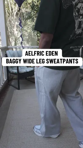 Aelfric Eden Baggy wide leg sweatpants #widelegpants #sweatpants #aelfricedenstreetwear #tiktokshoprestock #creatorsearchinsights 