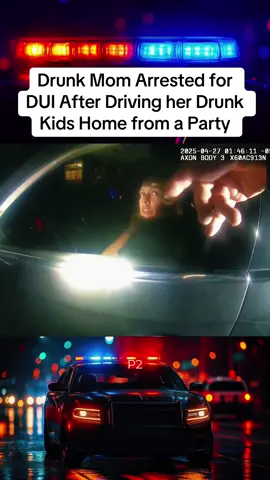Drunk Mom Arrested for DUI After Driving her Drunk Kids Home from a Party #police #crime #trending #law 