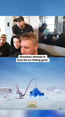 Streamers attempt to beat the ice fishing game #kickstreaming 