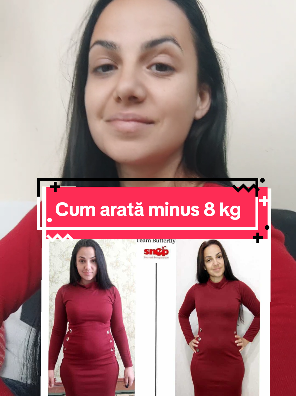 Aşa arată minus 8 kg.  Sunt fericită că am putut uşor slabi 🥰 Te pot ajuta şi pe tine ✅ Scrie-mi sau pune un + în comentarii 📩  #natural #sanatateafemeii #slabiresanatoasa #viral #slabire 
