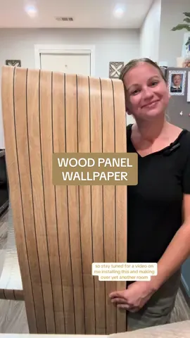 What do you think of this wood paneling?! 😍 #woodpaneling #homedecor #wallpaper #accentwall #tiktokshopfinds 