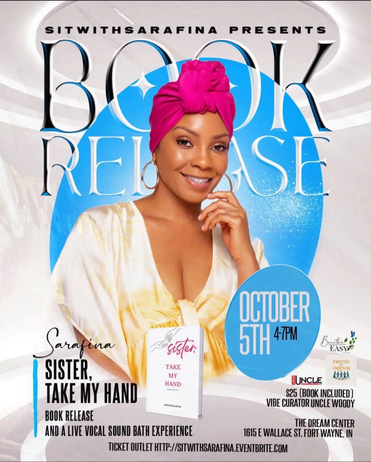 Fort Wayne, IN. The official bo  ft ok release & signing of Sarafina's book