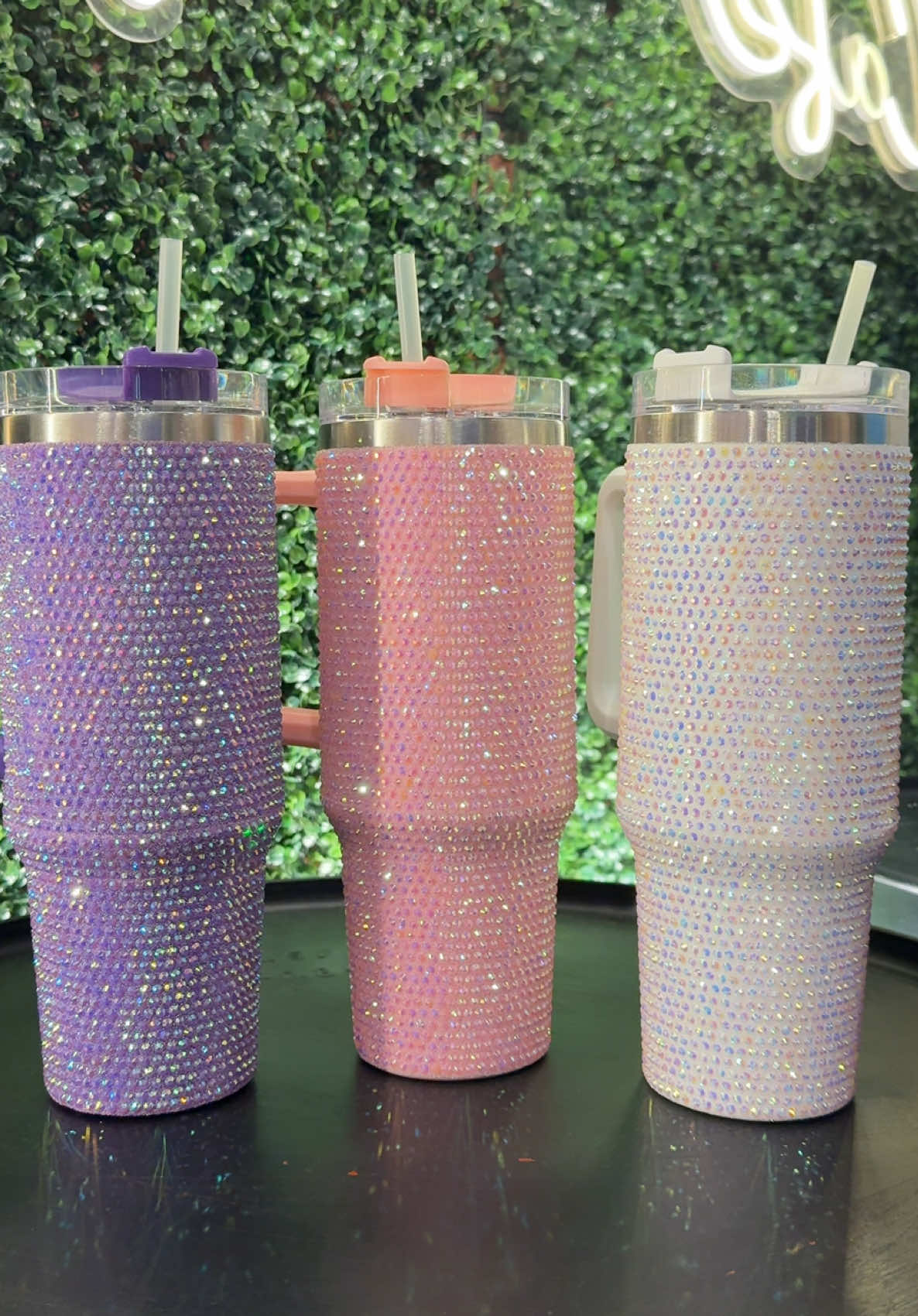 Copo térmico com strass #garrafa #termica #stanley #brilho #tiktokshop