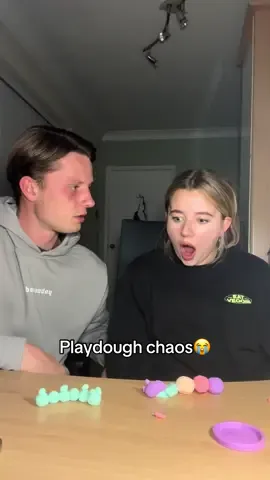 What a mess 😭 #couplestiktok #foryouu #playdough 
