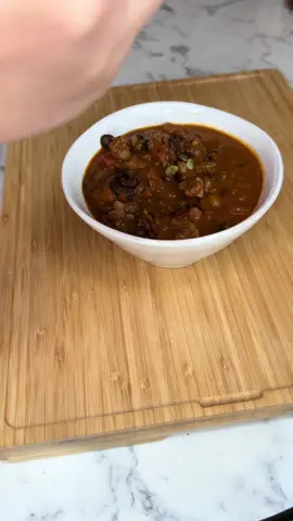 Will it Cran? Chili edition! Listen, I will admit I love everything autumn, especially fall flavors! Buuuut pumpkin cranberry chili was a questionable adventure- BUT hear me out...it was good! We don't love a super mega spicy chili, so the added sweetness of the cranberries was a welcome surprise and the pumpkin thickened the chili and gave it a little sweetness to the base. The only thing missing from this was a glass of apple cider 5 Give this recipe a try and let me know what you think! Pumpkin Cranberry Chili: 1Tbs Oil 1lb ground beef or turkey 1 medium onion diced 1 red bell pepper diced 2 garlic cloves minced 3Tbs chili powder (measure with your heart) 1 tsp cumin 1 tsp paprika 15 oz pumpkin purée 15 oz diced tomatoes 15 oz kidney beans drained 15 oz black beans rinsed and drained 15 oz diced tomatoes 1C chicken or beef broth 1/2 C @Ocean Spray Inc. craisins Over medium heat, brown meat with onion and pepper, once soft, add garlic and spices and continue to cook down for a few more minutes. Add pumpkin, tomatoes, beans, and broth. Stir to combine and cover. Simmer for 20 minutes. Add Craisins and cook 10 minutes more. Serve with toasted pumpkin seeds on top