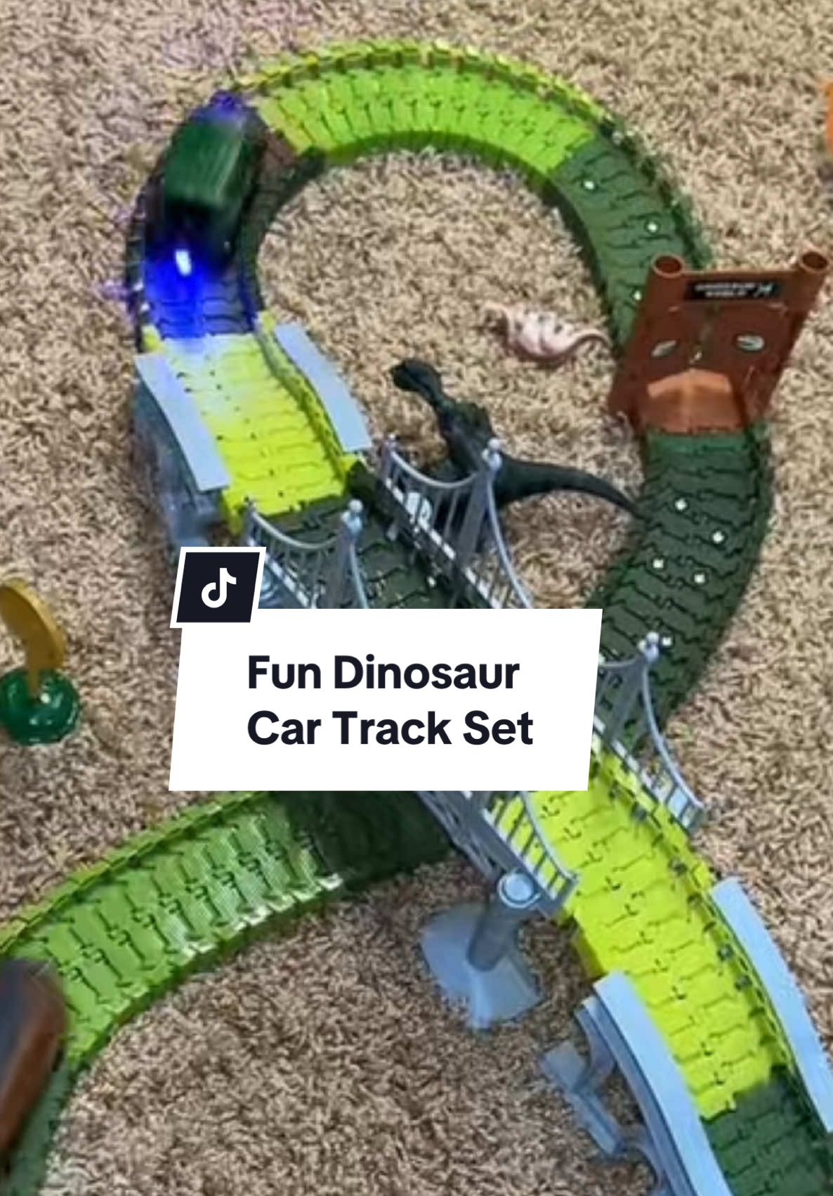 Huge Track Set for such a great price! #dinosaurtracks #toycars #giftforboys #tiktokshoprestock #tiktokshoptoys 