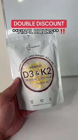 The Flash Sale Is Ending Don’t Miss It #microingredients #vitd3 #vitd #k2 #vitd3k2 