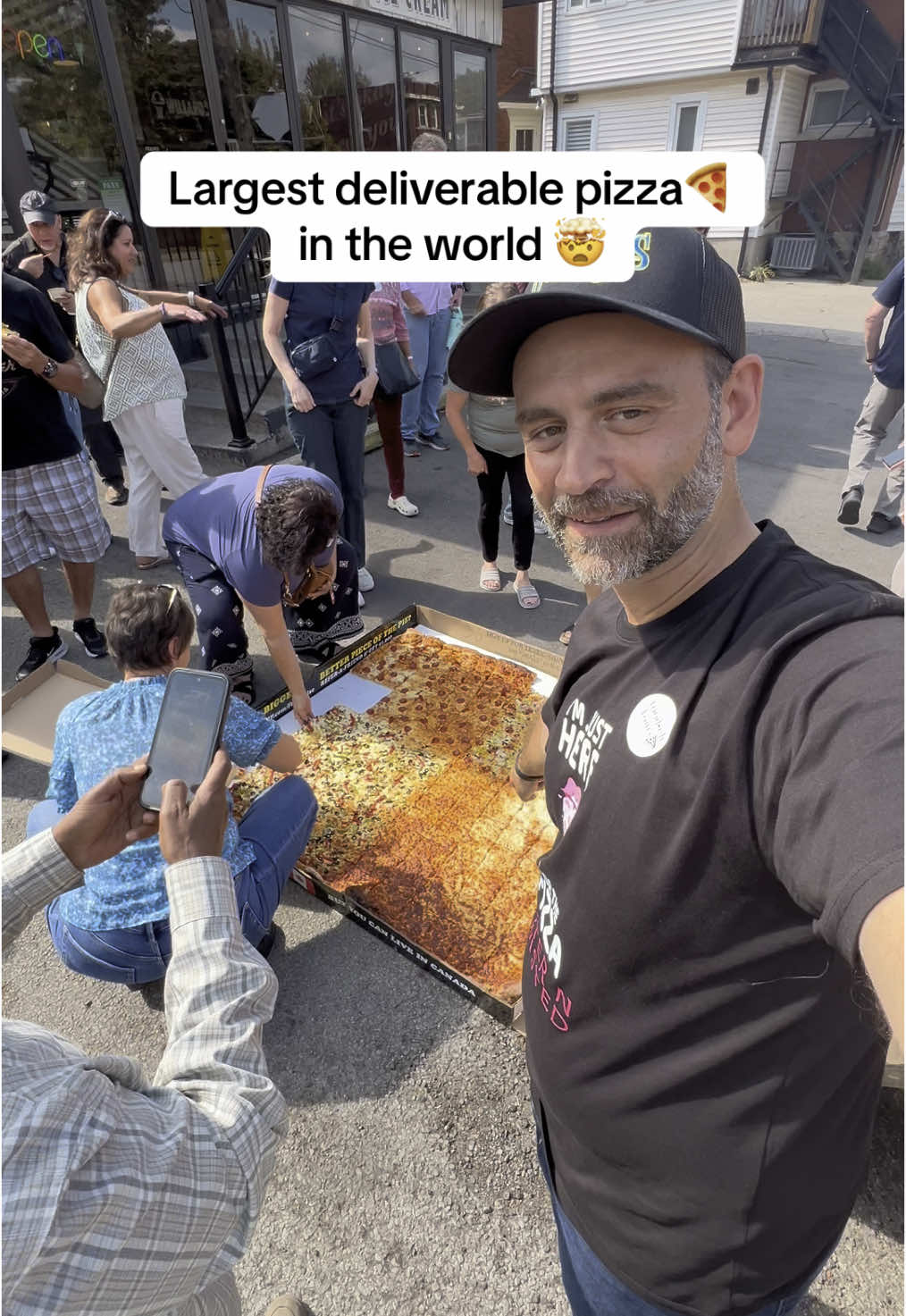 They built a car for the pizza 😅🚗🍕Guinness world record holder for Largest deliverable pizza in the world delivered to our Pizza tour in Hamilton, Ontario! You never know what’s going to happen on our pizza tours. Running in Toronto and Hamilton. Come on the next one!  Oct 26 - Toronto west side Nov 12 - Hamilton  Nov 26 - Toronto east side  #pizza #pizzatour #delivery #hamilton #canada #Foodie #pizzalover #pizza #toronto #canada #ontario #pizzareview