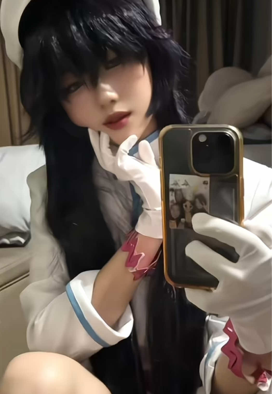 this mirror was lowk smudged brah #bambiettabasterbine #bambiettacosplay #cosplay #bleach #bleachcosplay 