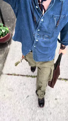 Simple Amekaji style. RRL wabash shirt, Vintage French army M-47 cargo pants and Red Wing 3345 Blacksmith #fashiontiktok #unc #autumnvibes #vintage #m47 