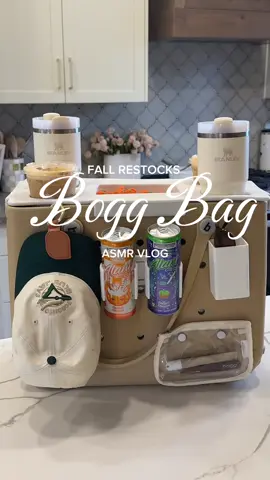 To celebrate the 2nd day of fall, restock my Bogg bag with me 🍂👜🧸  #boggbagaccessories #boggbags #fall2025 #restockasmr #packwithme 