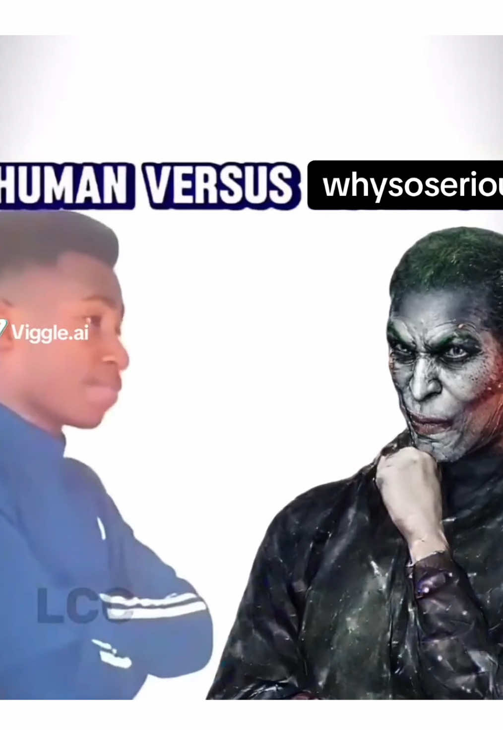Human vs jonkler epic rap battle #whysoserious #humanvshumanoid #rapper #rapbattle #fyp 