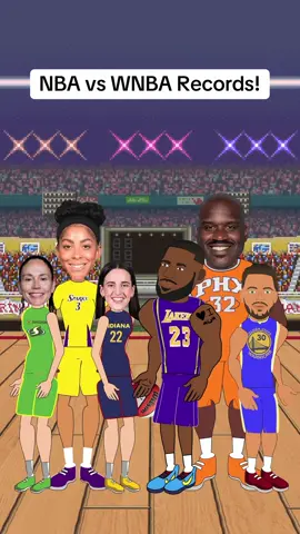 NBA vs WNBA Records! #tiktokwomensbasketballcampaign #basketball #NBA #stephencurry #lebron 