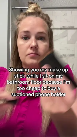 It works really well and I figure out how to hold my phone throughout my house 🤣 #makeupstick #makeup #grwm 