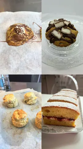 Cheese scones bounty cookie 🥰my fav gluten free Victoria sponge 