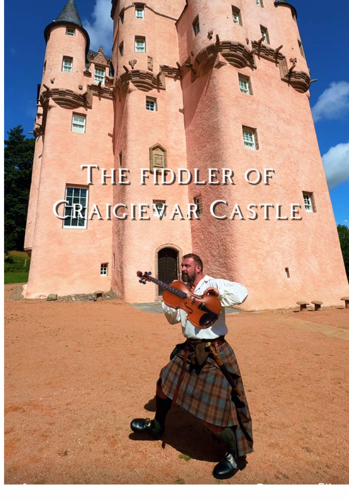 Behind the pink walls of Craigievar Castle, a lone fiddler played his last tune… and some say, he never left.. Do I have any Forbes following me?  👻🎻 #Scotland #ghoststory #andythehighlander #craigievarcastle #highlandertours 