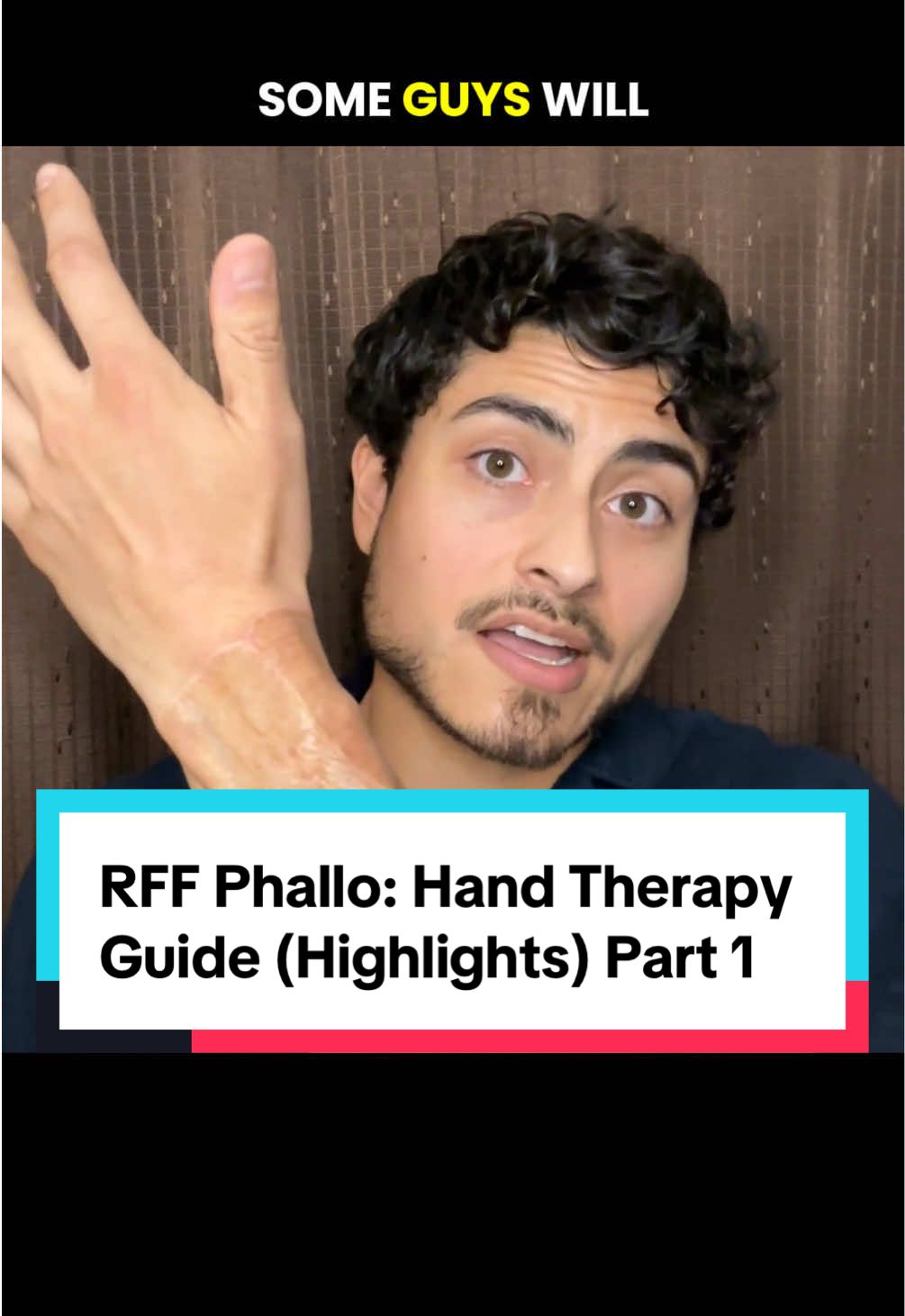 PART 1 of the highlights from my newest video on YT: RFF Phallo | Hand Therapy Exercises ▶️  I talk about my personal experience with hand swelling and how I got my mobility back in depth in the full video. This is for educational purposes. I am not a medical professional. Remember to do your own research. #ftmtrans #transman #transmasc #bottomsurgery 