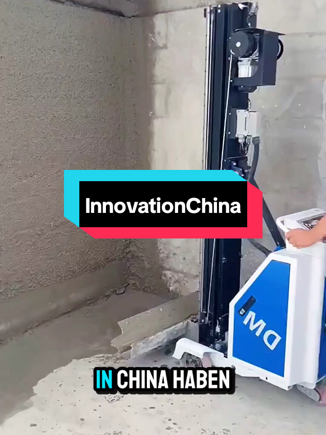 Eine chinesische Maschine revolutioniert das Verputzen: schneller, sauberer, günstiger. #Bautechnik #Wandverputzen #InnovationChina