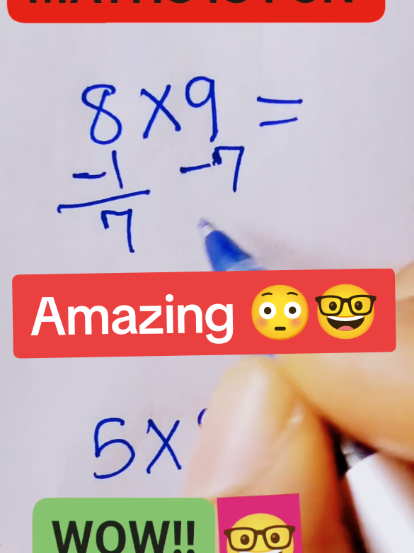 multiplication by 9 Trick  #creatorsearchinsights #mathematics #mathtrick #multiplication #viral #fyp #tiktoktutorial #tipsandtricks 