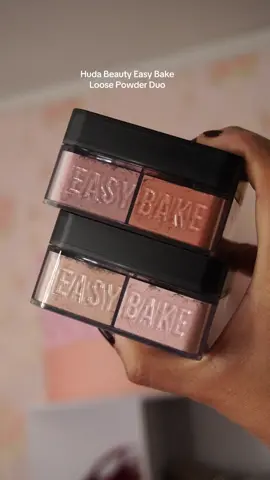 Huda Beauty Easy Bake Loose Powder Brightening + Correcting Duo #hudabeauty #hudabeautyeasybake #hudamustafa #easybake #viralmakeup @Huda Beauty @hudabubbaaa @hudabeautyshop @Huda 