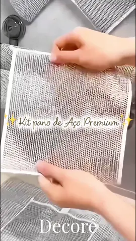 Pano de aço inox super baratinho, kits a partir de R$9,49. Isso é um Achadinho de respeito. #achadinhoShopee #limpeza #cozinha #limpezadacasa #ShopeeBrasil 