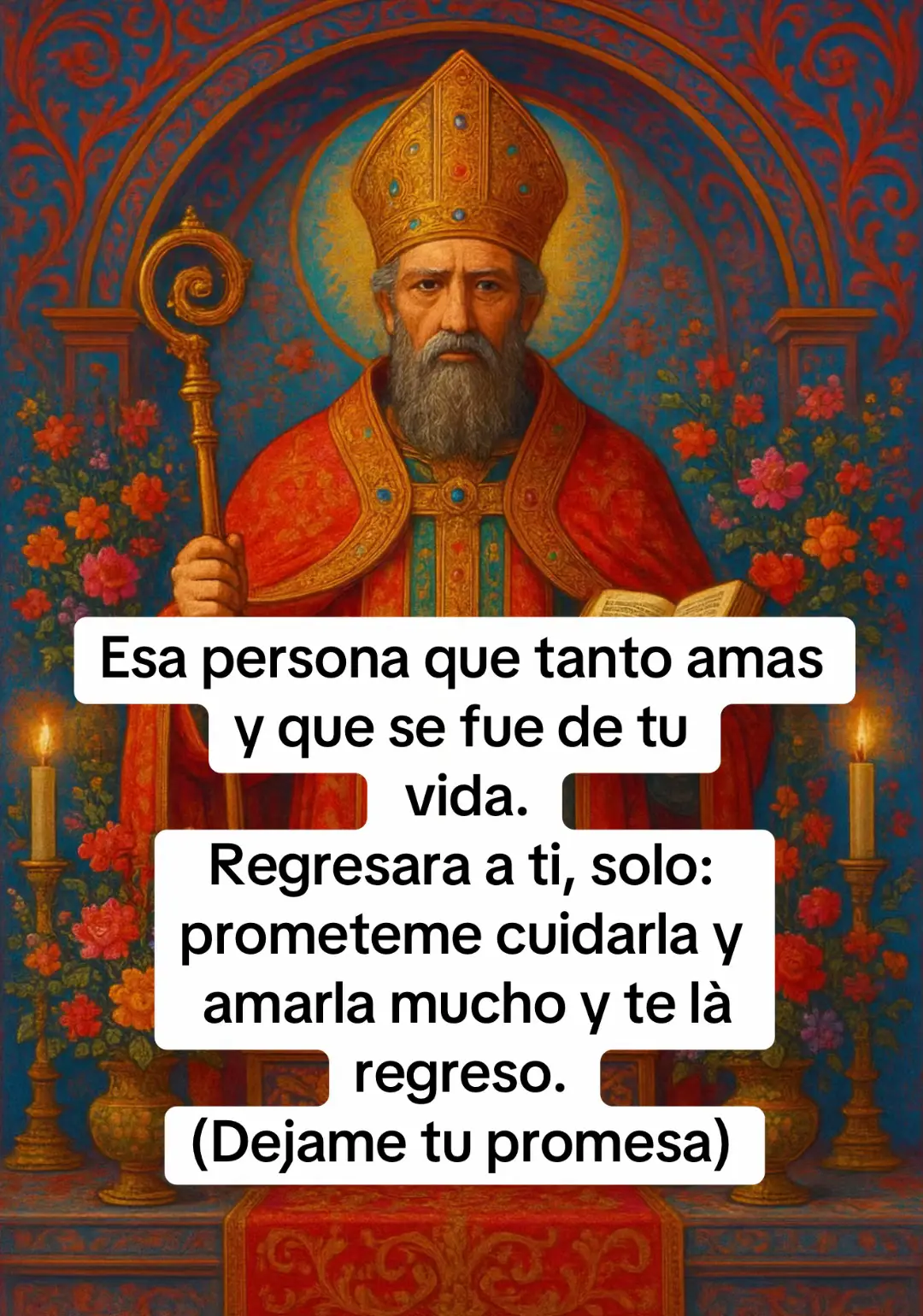 Día 8: Por los poderes de San Cipriano y de las tres almas que vigila, (nombre tú persona especial) vendrá ahora detrás de mí (tú nombre), va a venir arrastrándose y enamorado, lleno de amor verdadero con todo su ser, lleno de deseo por volver y pedirme perdón. San Cipriano glorioso, bendito santo cumplidor, tendré ese poder de que esta persona olvide y deje de una vez cualquier amor que pueda estar en su cabeza o en su corazón y vuelva a asumirme y declararse para que todos vean. San Cipriano aleja a (nombre de tú persona especial) de cualquier otra persona, que me busque en todo momento hoy, ahora y siempre, deseando estar a mi lado, que tenga la certeza de que yo (tú nombre) soy el ser perfecto para su vida, que no pueda vivir sin mí, que no pueda estar sin mí, que no pueda sentir amor si no es por mí, y que siempre tenga mi imagen en su pensamiento, en todas las situaciones, en cualquier tiempo y lugar. Ahora, donde esté y con quien esté, (nombre de tú persona especial) me buscará, porque su pensamiento está en mí, sus palabras, sus gestos y sus acciones van dirigidos a mí (tú nombre). Y al acostarse, que sueñe conmigo, me sentirá, y al despertar que piense en mí y me desee, al comer piense en mí, al pisar piense en mí, en todos los momentos de su vida piense en mí. Que quiera verme, sentir mi olor, oir mi voz, tocarme con amor, que (nombre de tú persona especial) quiera abrazarme, besarme, cuidarme, protegerme, mimarme, amarme las 24 horas de todos sus días y todas sus noches, haciendo que así me ame más y sienta placer tan solo por oir mi voz. San Cipriano poderoso, te ruego, haz a (nombre de tú persona especial), sentir por mí (tú nombre) un deseo fuera de lo normal, un amor verdadero, cálido, respetuoso y profundo como nunca sintió por otra persona y nunca sentirá. Que halle placer solo conmigo y nadie más, que sienta deseo solamente por mí, y que su cuerpo solo a mí me pertenezca, que solo tenga paz si está bien conmigo. Con todo mi corazón, con todo mi ser, te digo santo poderoso que mi total confianza está puesta en Dios y en ti, te agradezco San Cipriano por estar trabajando a mi favor y voy a divulgar tu nombre y tus milagros en pago de amansar a (nombre tú persona especial) y traerlo enamorado, cariñoso, devotado, dedicado, fiel y lleno de deseo a mis brazos, para no marchar jamás. Así se cumpla, asilo espero, así será cuanto antes, así lo haras bendito San Cipriano, mi seguridad está en ti, sé que tú me vas a conceder mis más ardientes deseos. Ganaré esta batalla y seré nuevamente feliz junto a (nombre de tú persona especial), ya nada nos detendrá y nuestro amor por siempre triunfará. Así se cumpla, así lo deseo, así lo harás, así lo espero, con la completa esperanza que tú, Cipriano bendito, me vas a sacar de este problema de amor. Gracias, mi Santo Cipriano, te agradezco sinceramente. Así será Así será Así será Gracias Gracias #sancipriano #sanciprianomilagroso #amarresdeamor #regresodepareja #USA 