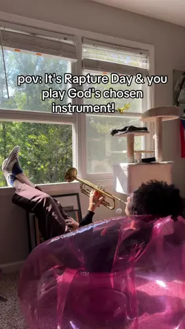 Tbh haven’t played in a couple of years. Today felt like a good day to pick it back up 🤷🏽 Dc: @Tee baby  #trumpet #rapture #raptureready #fyp #funny 