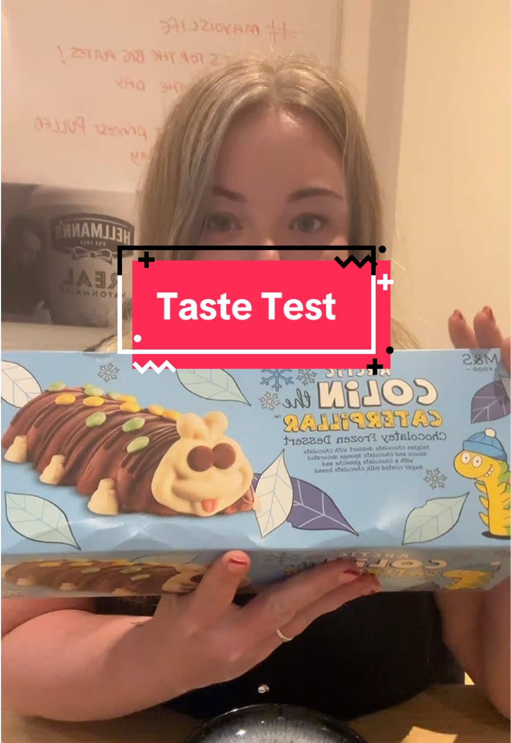 Taste test! Artic Colin the caterpillar and choc tease buzz ball 🤩 #tastetest #taste #testing #fyp 