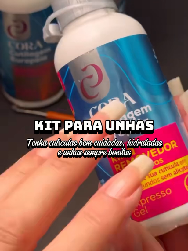 Kit Cora de cuidados com as unhas - removedor de cutículas e caneta de hidratação. #KitCora #removedordecuticula #canetanutritiva #cora 