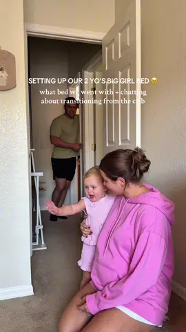 BIG GIRL BED!!!! We are so so happy with the bed we went with and she LOVES it. Three nights down and hasn’t struggled with the transition at all 🤍🫶🏻 it’s been so sweet for all of us! You can use the code in my bio for 10% off any products from Sprout Kids including the Sosta Bed! #toddlermom #cribtransition #toddlerbed #toddlerdevelopment #childdevelopment 